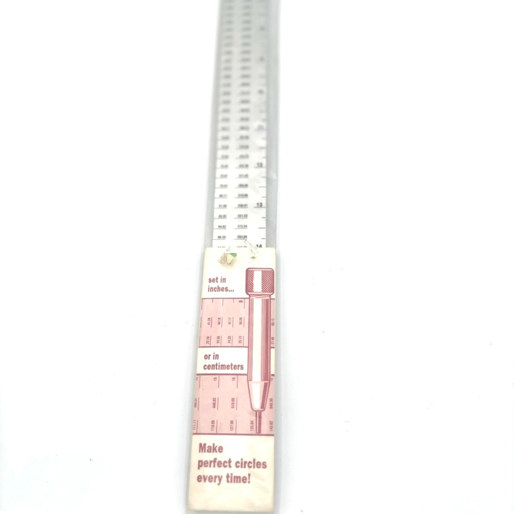 VTG Alumicolor Compass Rule Pattern Drafting Tool 18" Architecture Sewing Circle
